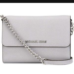White Michael Kors Jet Set Travel Phone crossbody